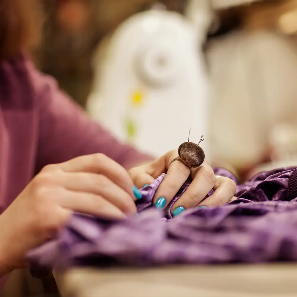 Hands taking part in a creative activity